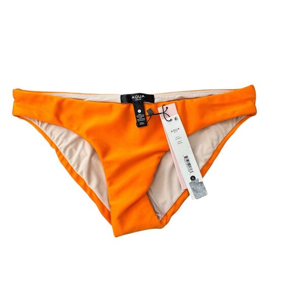New Aqua Swim Women's Orange Shell Bikini Bottoms Size S - Picture 3 of 6
